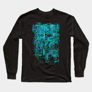 Petrol Pattern Long Sleeve T-Shirt